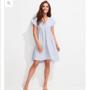 Linen Tiered Swing Dress